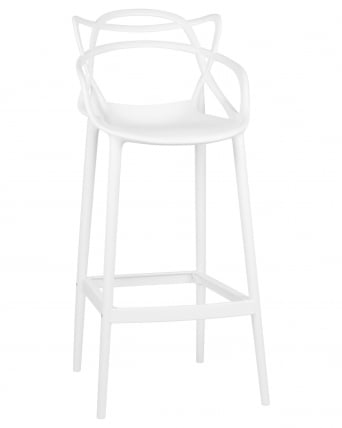 Стул барный ДОБРИН МАСТЕРС БАР Белый В-02 / DOBRIN MASTERS BAR W-02_0