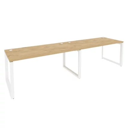Рабочая станция на О-образном м/к ОНИКС О.МО-РС-2.4.8 Тиквуд Светлый/Белый / ONIX O.MO-RS-2.4.8_0