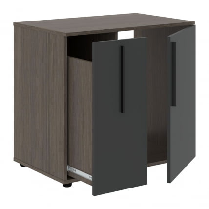 Тумба под фригобар ВЕЛИОН ВГР 8655 Яшма черный Дуб Сильвер / VELION VGR_1