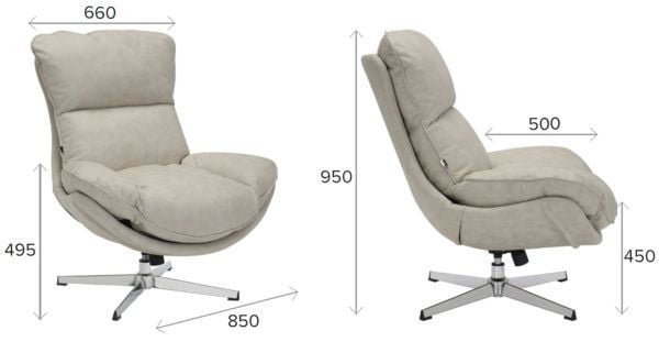 Кресло-реклайнер Еверпроф Манго Ткань Серый / Everprof Mango_5