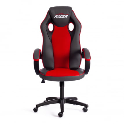 Кресло РАCЕР ГТ нев кож/зам/ткань, металлик/красный, 36/08 / RACER GT new_4