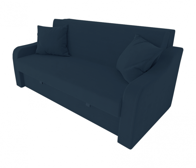 Диван Аккорд Большой (Берхоусе) Цвет фасада: Синий Велюто 54; Тип: Прямой; Материал фасада: Металл/Велюр / (Berhouse)_0