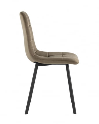 Комплект из четырех стульев Чиллй велюр коричневый ножки металл черные / Chilly_8