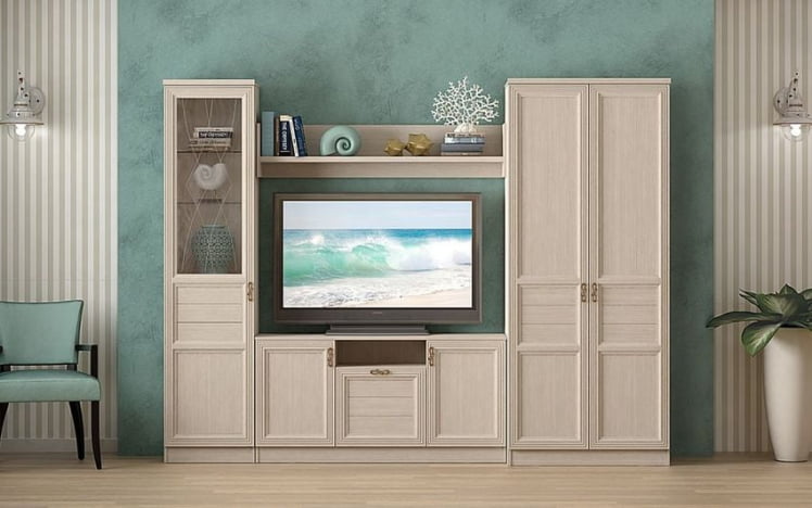 Шкаф для одежды двухдверный Лира 40 Дуб нортон светлый_2