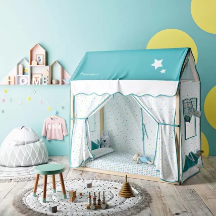 Кровать 140х70 Микуна Типи Хоусе МОНТ-1874 Ватервоод/Вхите / Micuna Tipi House MONT-1874 Waterwood/White_4