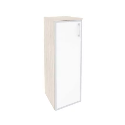 Шкаф средний узкий левый ОНИКС О.СУ-2.4Р(Л) вхите Денвер Светлый / ONIX O.SU-2.4R(L) white_0