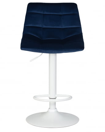 Стул барный ДОБРИН ТАИЛОР ВХИТЕ Синий велюр МДЖ9-117 / DOBRIN TAILOR WHITE MJ9-117_5