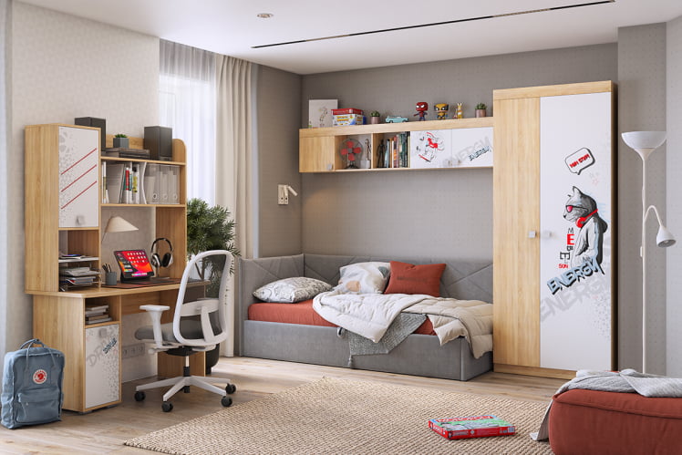 Кровать 0.9 Бест (Тахта) КМ.Т-15 графит (велюр) / КМ.T-15_12