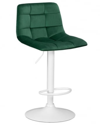 Стул барный ДОБРИН ТАИЛОР ВХИТЕ (зеленый велюр (МДЖ9-88)) 2 шт / DOBRIN TAILOR WHITE (MJ9-88))_1