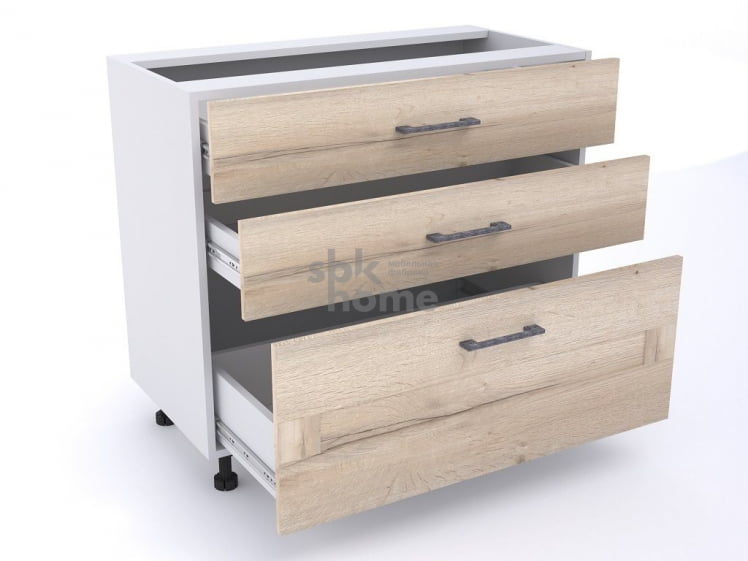 Стол с ящиками СЯ-90, Дублин (900*470*820) Дуб галифакс белый, 21619_1