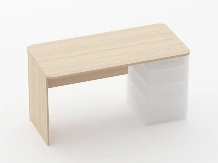 Стол прямой под встроенную тумбу Глассй 1.101.14Пр Орех / Glassy_0