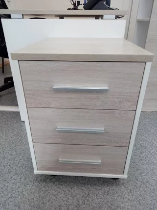 Тумба подкатная Дека 9.05.01 Дуб Сантана светлый/Белый / Deka_11