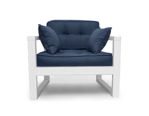 Диван одноместный ДЕмоку Д-1 небесно-голубой_белый / DEmoku_0