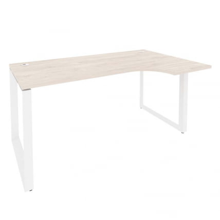 Стол эргономичный правый на О-образном м/к ОНИКС О.МО-СА-1Р Денвер Светлый/Белый / ONIX O.MO-SA-1R_0