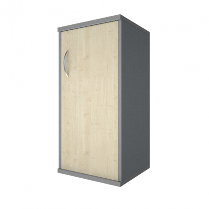 Шкаф низкий узкий правый Рива А.СУ-3.1 Пр Клен/Металлик / Riva_0