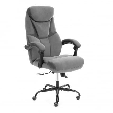 Кресло руководителя Камбридге металБЛ велюр/ткань, серый, 29/12 / Cambridge metalBL_0