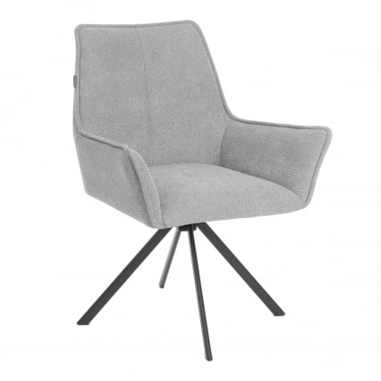 Кресло Мурано/Мурано опора 360, велюр/букле (ХЙП), светло-серый / Murano/Мурано (HYP),_0