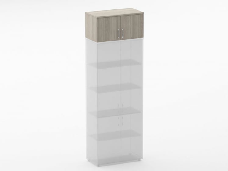 Антресоль широкая Глассй 6.04.131 Дуб сантана светлый / Glassy_0