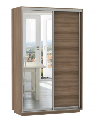 Шкаф-купе двухдверный Экспресс Дуо Медиум 1400х2200х Ясень шимо тёмный / 1400х2200h_0