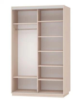 Шкаф-купе двухдверный Экспресс Дуо 1600х2400х Белая орхидея/Дуб молочный / 1600х2400h_1