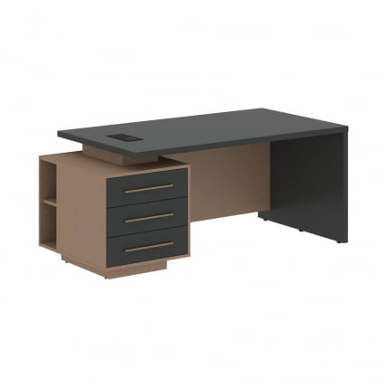 Стол руководителя левый ВЕЛИОН ВCТ 1890 Л Яшма черный Кобра / VELION VCT L_0