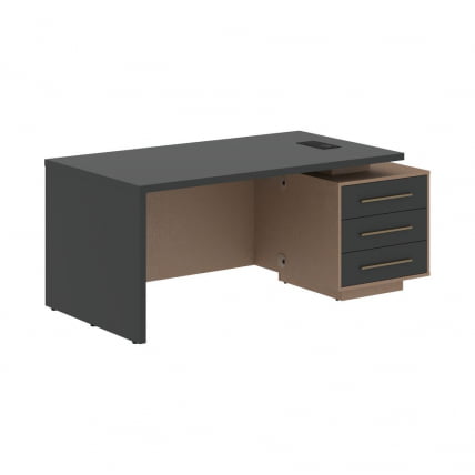 Стол руководителя правый ВЕЛИОН ВCТ 1890 Р Яшма черный Кобра / VELION VCT R_0