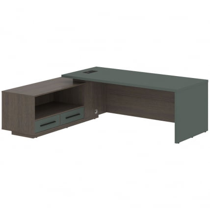 Стол руководителя левый ВЕЛИОН ВCТ 2319 Л Нефрит Дуб Сильвер / VELION VCT L_0