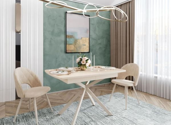 Обеденный стол Орфей 46 (04) Мрамор бежевый_4