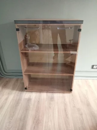 Шкаф со стеклянными дверьми и топом ТМC 85.2 (Дуб Каньон) / TMC_3