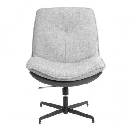 Кресло лаунж Космо велюр/букле (ХЙП)/экокожа, светло-серый/графит / Cosmo (HYP)/экокожа,_4