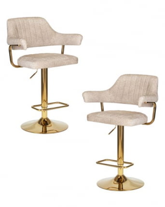 Стул барный ДОБРИН CХАРЛЙ ГОЛД (бежевый твид (ЛЕО26)) 2 шт / DOBRIN CHARLY GOLD (LEO26))_0