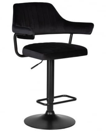 Стул барный ДОБРИН CХАРЛЙ БЛАCК (черный велюр (МДЖ9-101)) 2 шт / DOBRIN CHARLY BLACK (MJ9-101))_1