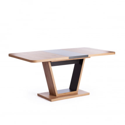 Стол обеденный ВОКС ЛДСП, 132-172кс85кс75,5 см, Дуб артисан/Графит / VOX 132-172x85x75,5_7