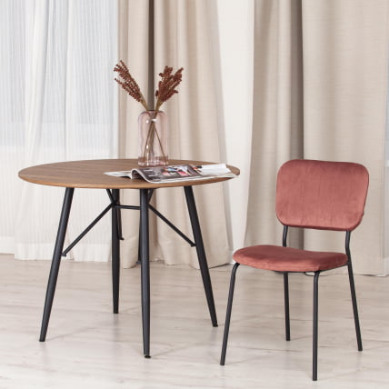 Стул CАРОЛ (мод. УC06) металл, вельвет, 45 х 56 х 82 см, Корал (коралловый) ХЛР44 / черный / CAROL (mod. UC06) Coral HLR44_7