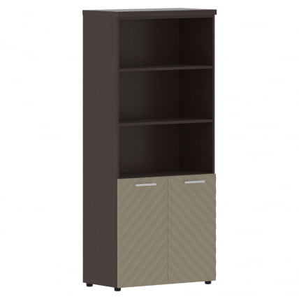 Шкаф с 1 комплектом глухих малых дверей и топом Торр ЛУКС ТЛХC 85.5 Венге Магия Капучино / Torr LUX TLHC_0