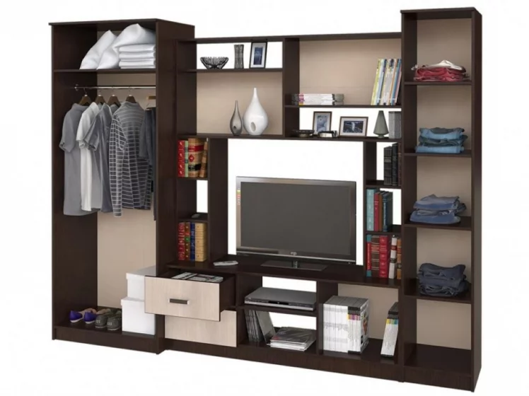 Гостиная Флора Ясень Шимо тёмный светлый_2