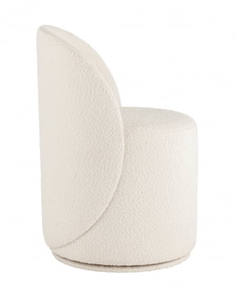 Пуф Лореен вращающийся букле Белый / Loreen_2