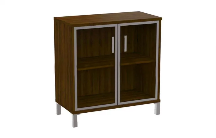 Стеллаж стекло в раме В410.4 Орех Даллас_0