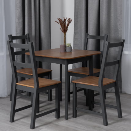 Стол Соната Люкс/ Соната Лукс табле, 75х75х73 см массив сосны, антик /графит, 75х75х73 см / Sonata Lux table,_5