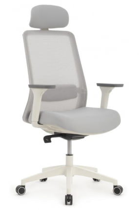 Кресло Ворк W-218C ВХИТЕ Светло-серый / Work WHITE_0