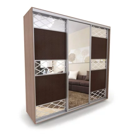 Шкаф-купе 3-х дверный Акцент-Лайн КР 1500х600 Ясень шимо тёмный_0