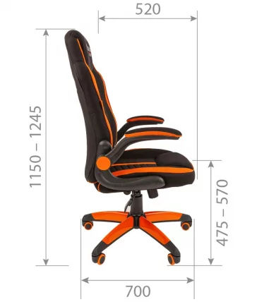 Кресло геймерское CХАИРМАН ДРАЙВ (ГАМЕ) 19 Серый-черный / CHAIRMAN (GAME)_4