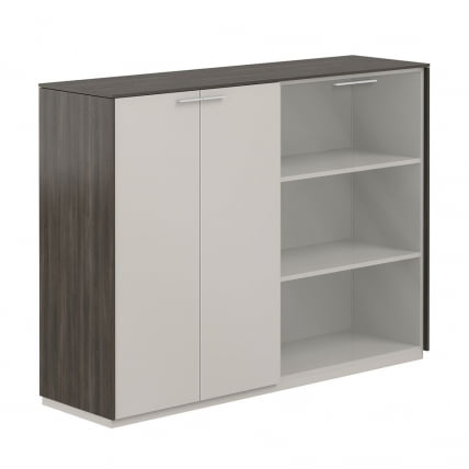 Шкаф средний двойной Атлас НЗ-0315+НЗ-0325.БТ.ГС.ГЛ Бренсон Трюфель Серый камень / Atlas NZ-0315+NZ-0325.BT.GS.GL_0