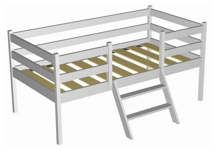 Лестница к кроватям 1600*800 РооРоом ВК-101 Белая / RooRoom VK-101_1