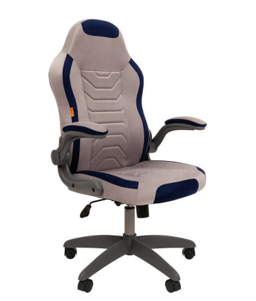 Кресло для геймеров CХАИРМАН ДРАЙВ (ГАМЕ) 50 Серый-синий / CHAIRMAN (GAME)_0