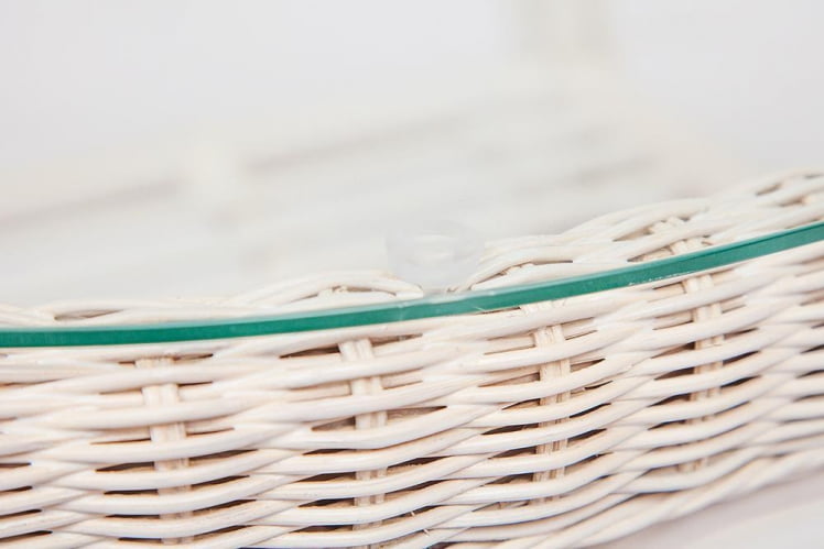 Комплект для отдыха АНДРЕА (диван + 2 кресла + журн. столик со стеклом + подушки) ТCХ Вхите (белый), Ткань рубчик, цвет кремовый / ANDREA TCH White_1