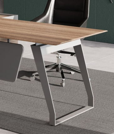 Стол руководителя на опорной тумбе КУАРТЗ КЗ.0101.БВ+КЗ.0201.БВ.ГФ.Р левый / QUARTZ QZ.0101.BW+QZ.0201.BW.GF.R_7