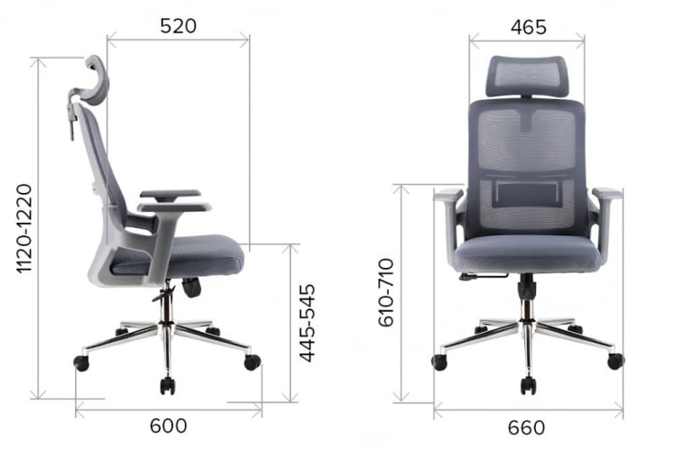 Эргономичное кресло Еверпроф ЕП-530 Грей Сетка Серый / Everprof EP-530 Grey_3