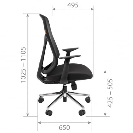 Кресло руководителя CХАИРМАН CХ588 БП Черный / CHAIRMAN CH588_5