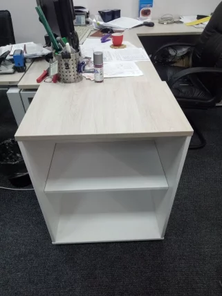 Тумба открытая Дека 9.01.06 Дуб Сантана светлый/Белый / Deka_2